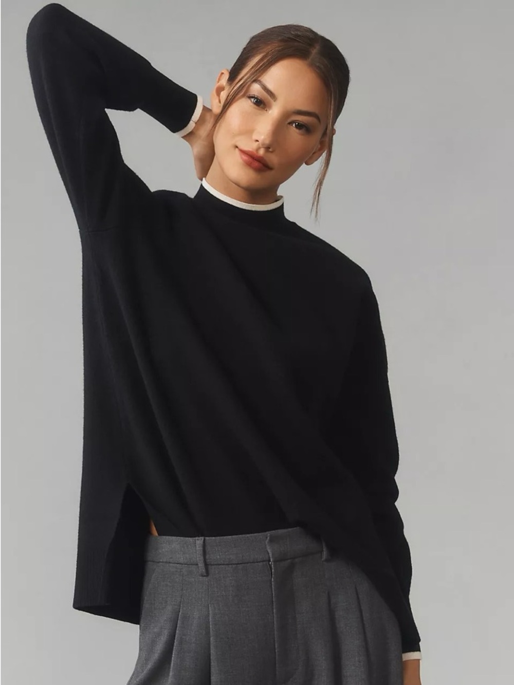 Anthropologie Maeve Mock Neck Sweater